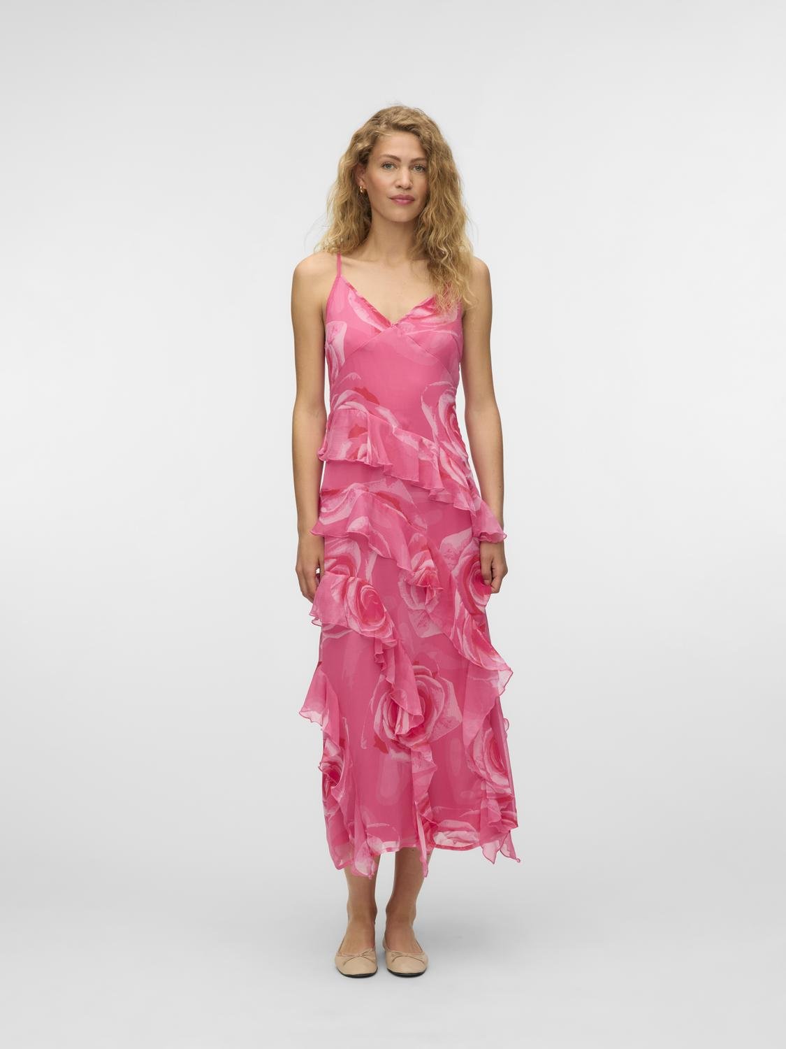 VMSMILLA Long Dress - Fuchsia Pink - VERO MODA & VILA Bergvik